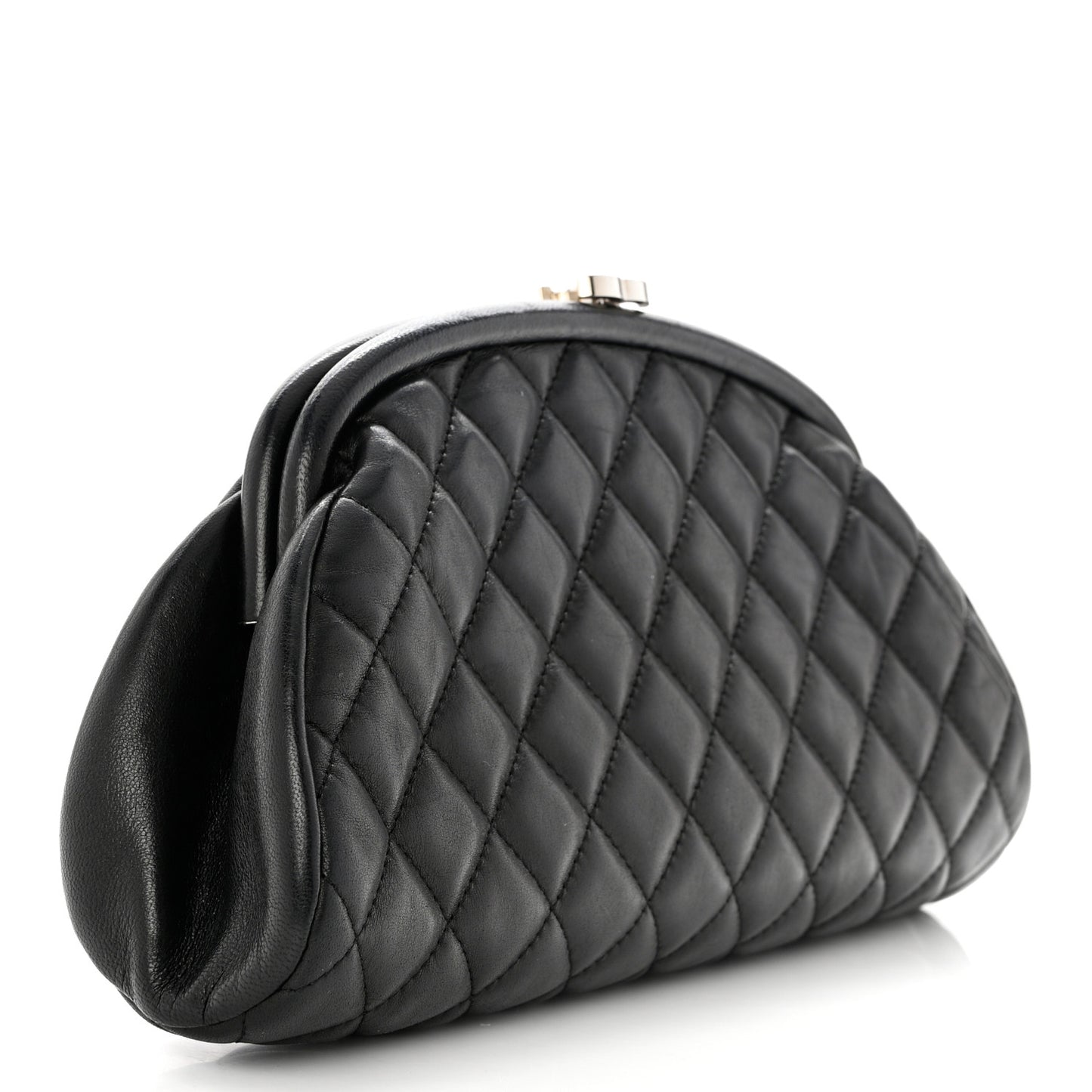 Lambskin Quilted Timeless Clutch Black