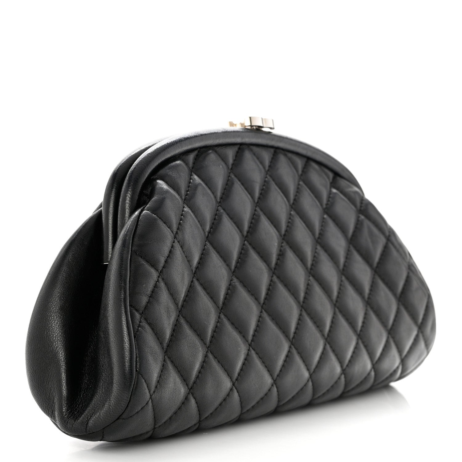 Chanel Lambskin Quilted Timeless Clutch Black 3 of 8