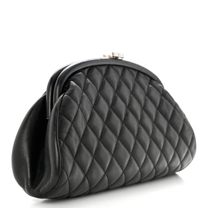 Chanel Lambskin Quilted Timeless Clutch Black 3 of 8