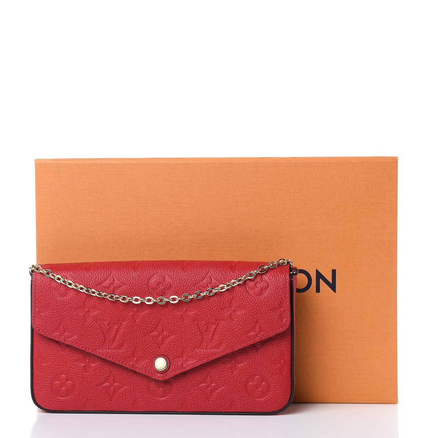 Empreinte Pochette Felicie Chain Wallet Scarlet