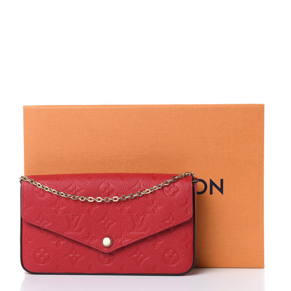 Louis Vuitton Empreinte Pochette Felicie Chain Wallet Scarlet 12 of 12