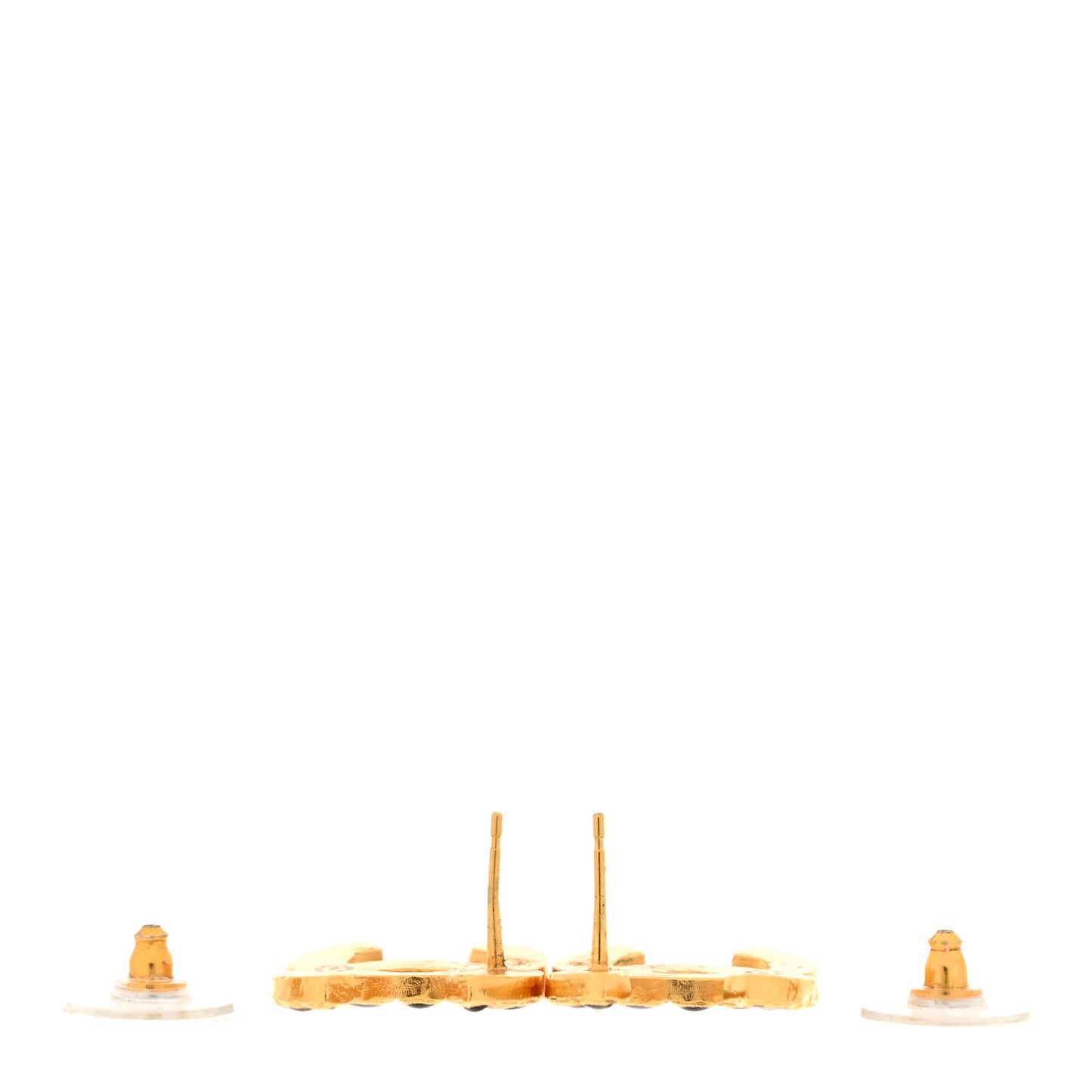 Resin Along The Nile CC Earrings Gold Black