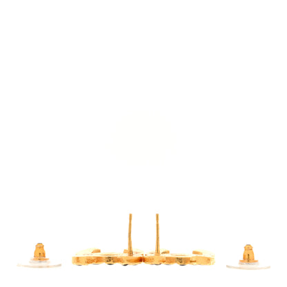 Chanel Resin Along The Nile CC Earrings Gold Black 3 of 5