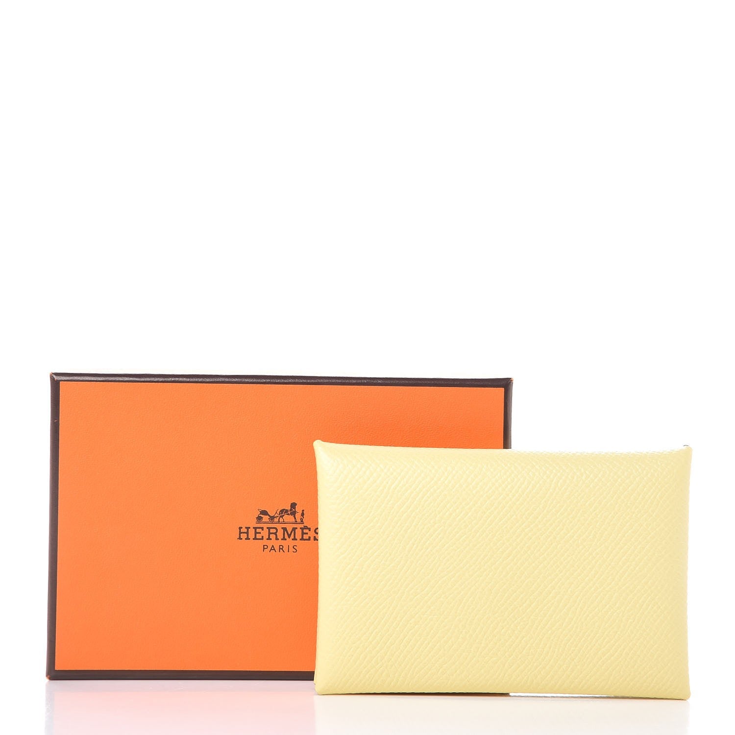 Hermes Epsom Calvi Card Case Jaune Poussin 8 of 8