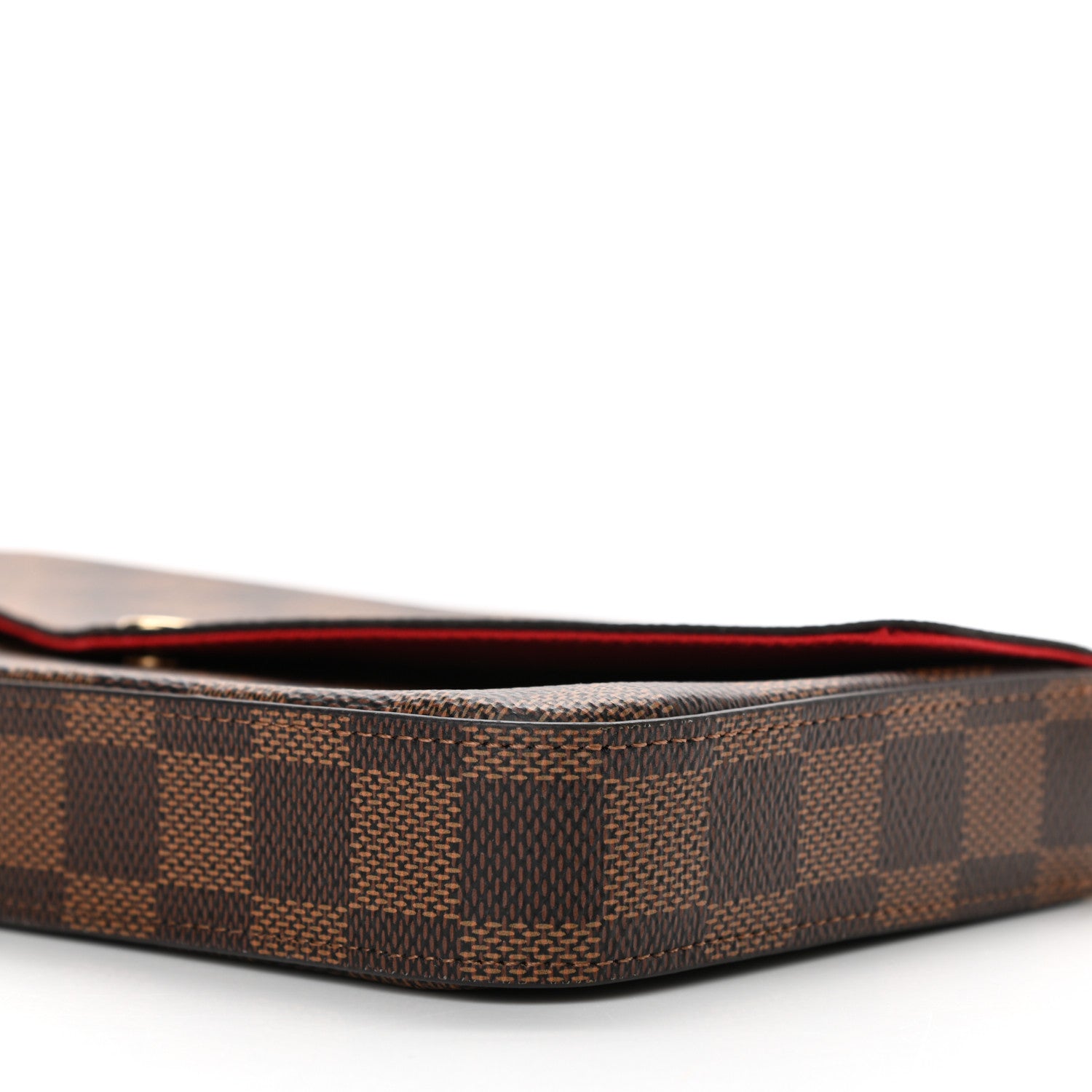 Louis Vuitton Damier Ebene Pochette Felicie Chain Wallet 11 of 12