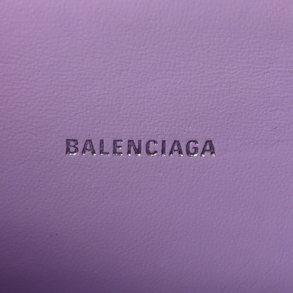 Balenciaga Shiny Calfskin Crocodile Embossed Hourglass Top Handle Bag XS Lilac 6 of 10