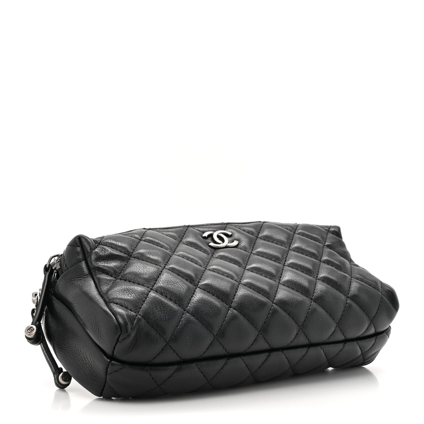 Calfskin Quilted Waist Bag Black