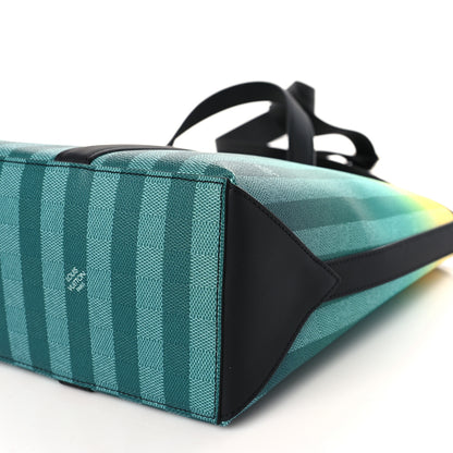 Louis Vuitton Damier Striped Weekend Tote PM Gradient Green 8 of 8