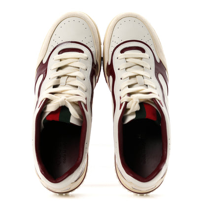 Gucci Calfskin Suede Mens Re-Web Sneakers 12.5 Ivoire Red 2 of 9