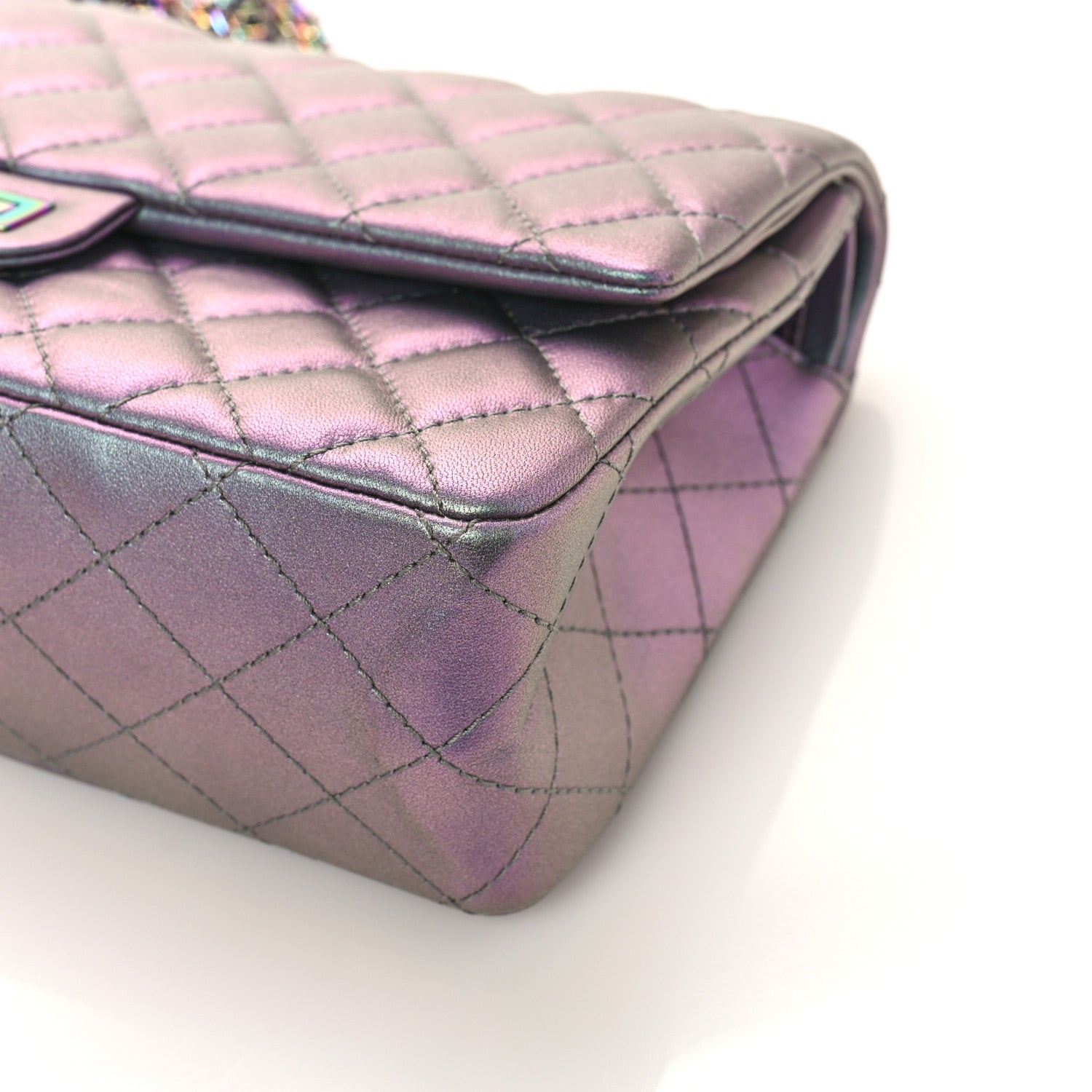 Chanel Iridescent Lambskin Quilted 2.55 Reissue 226 Flap Light Purple 9 of 9