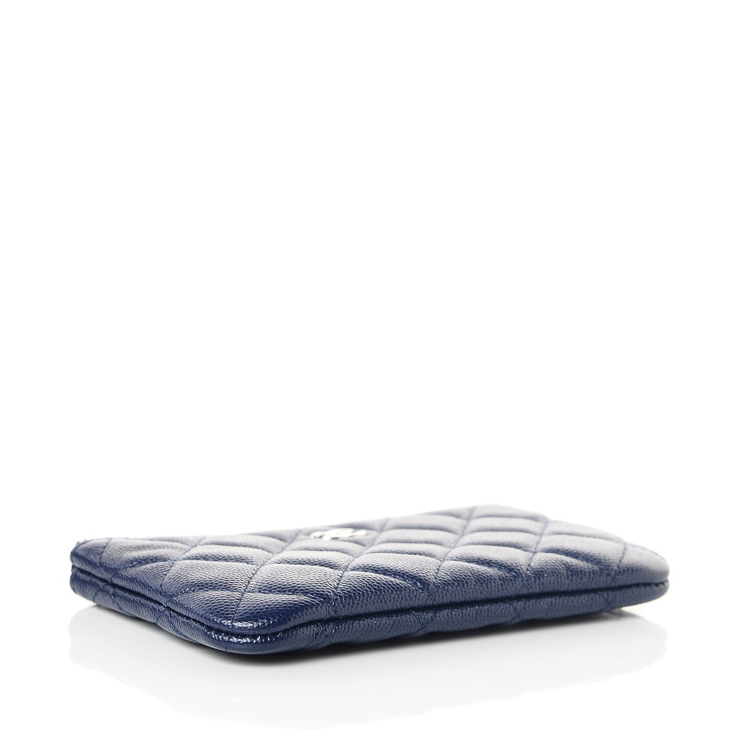 Caviar Quilted Small Cosmetic Case Navy