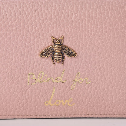 Gucci Cellarius Calfskin Blind for Love Animalier Card Case Perfect Pink 8 of 10