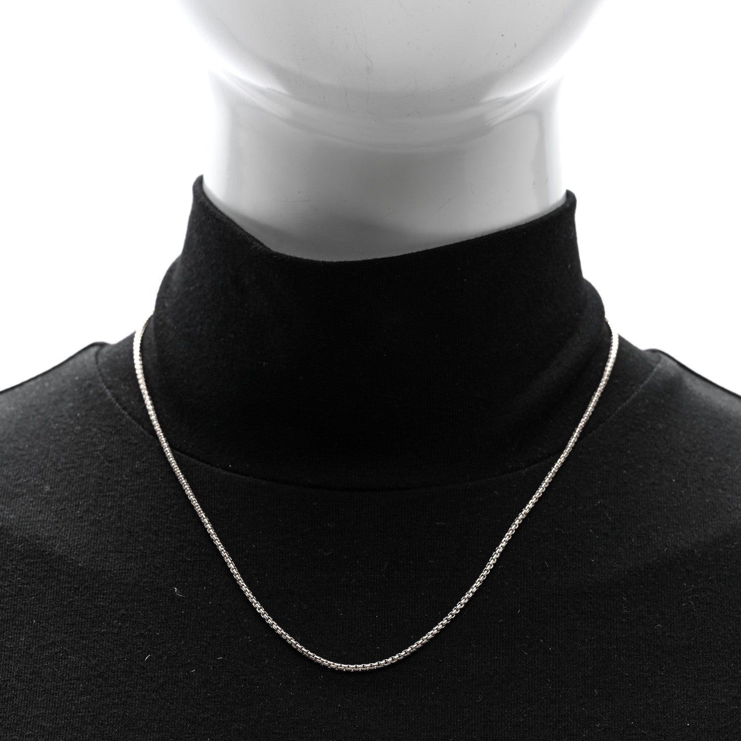 David Yurman 18K Yellow Gold 1.7mm Box Chain Necklace 18" 2 of 4