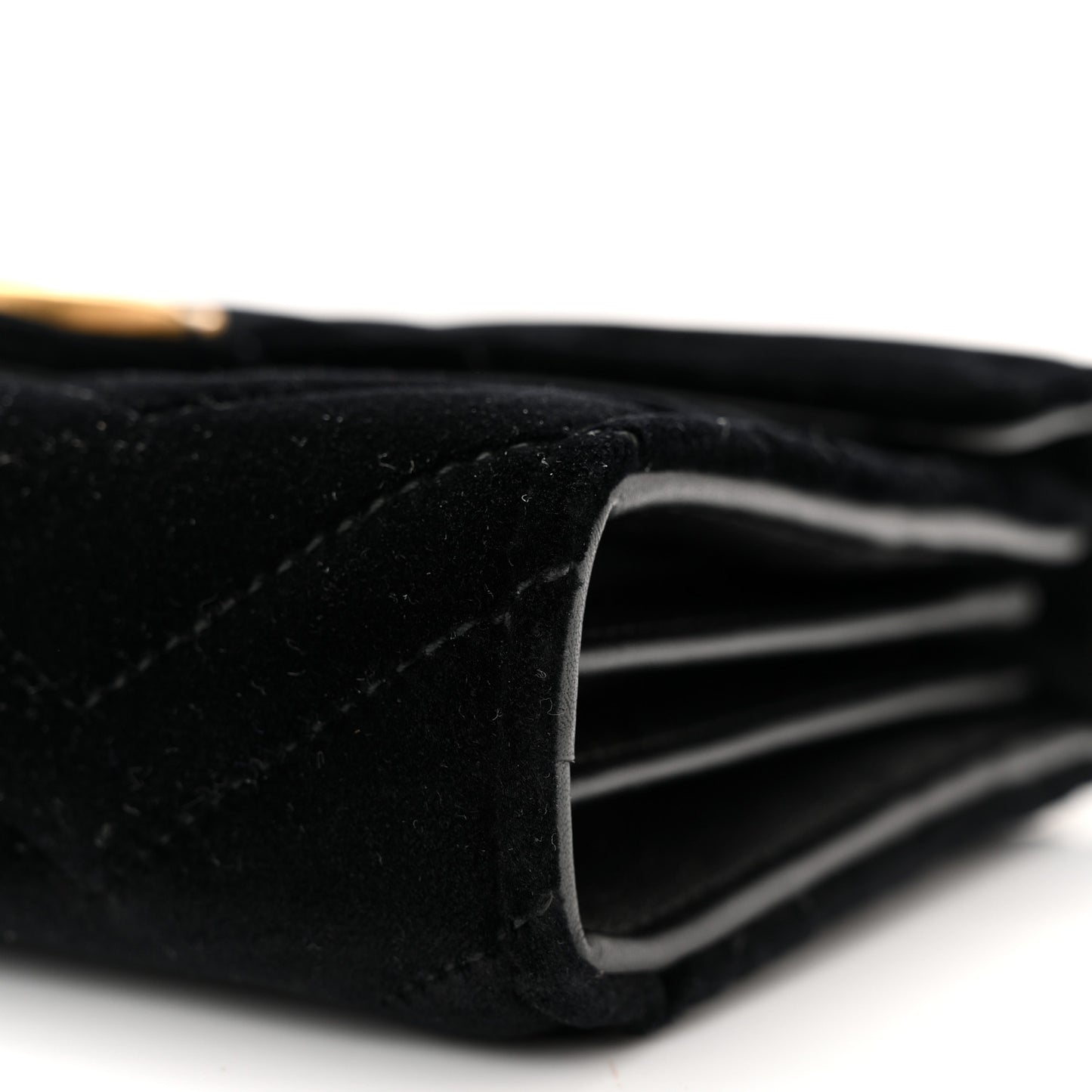 Velvet Matelasse GG Marmont Chain Wallet Black