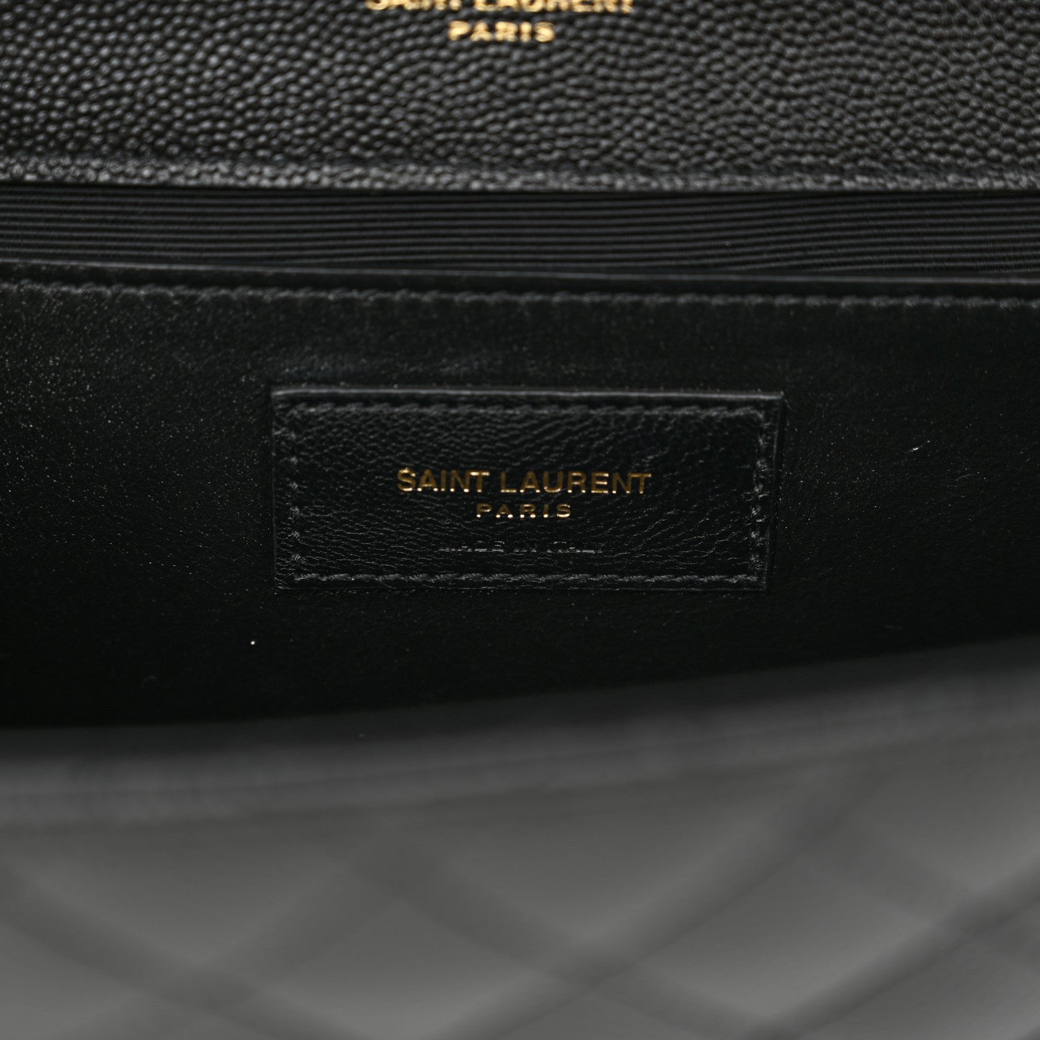 Saint Laurent Grain De Poudre Textured Mixed Matelasse Triquilt Medium Monogram Satchel Black 6 of 10