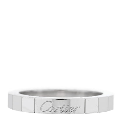 Cartier 18K White Gold Lanieres Ring 53 6.5 1 of 4