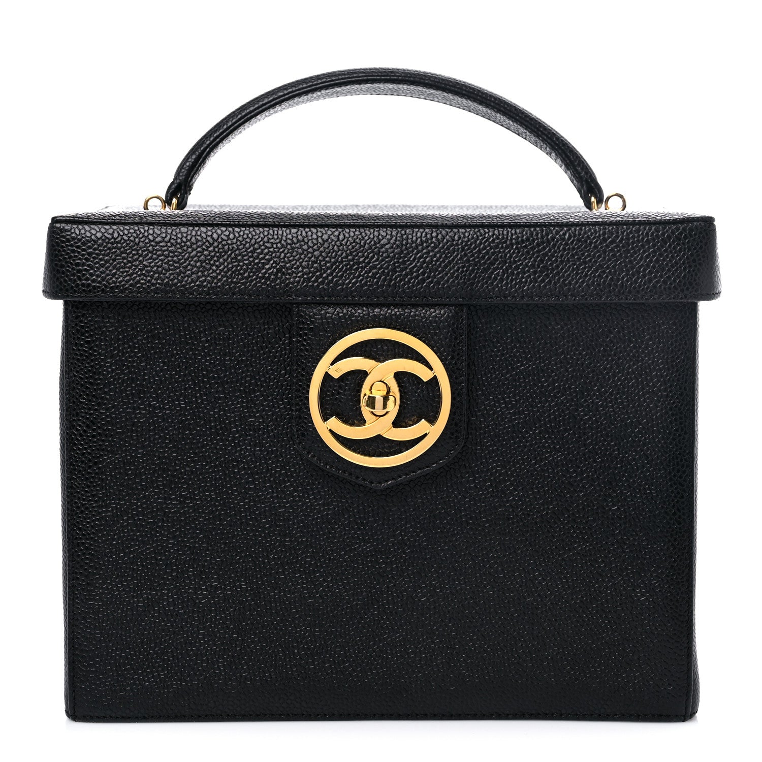 Chanel Caviar Vanity Train Case Black 1 of 13