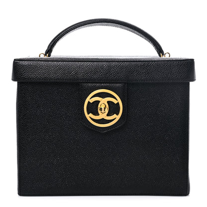 Chanel Caviar Vanity Train Case Black 1 of 13