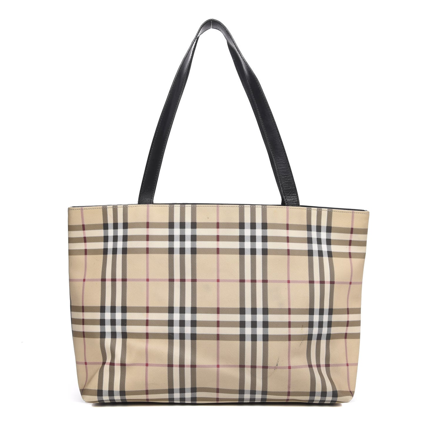 House Check Tote Black