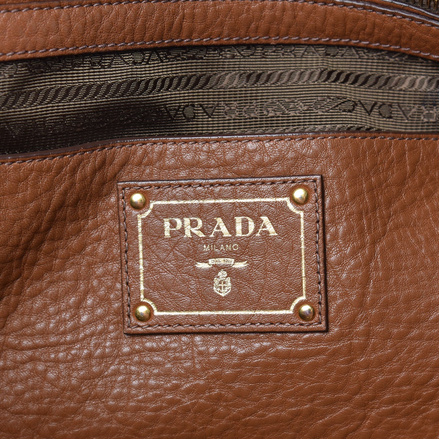 Vitello Daino Tote Brandy