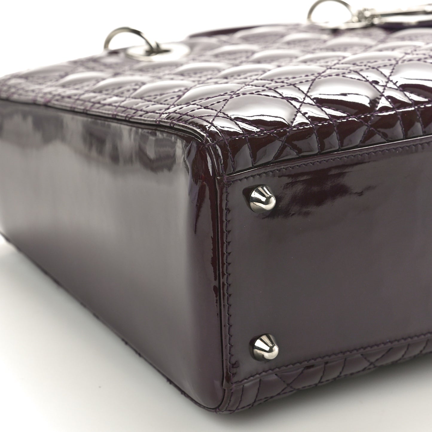 Patent Cannage Large Lady Dior Violet Purple