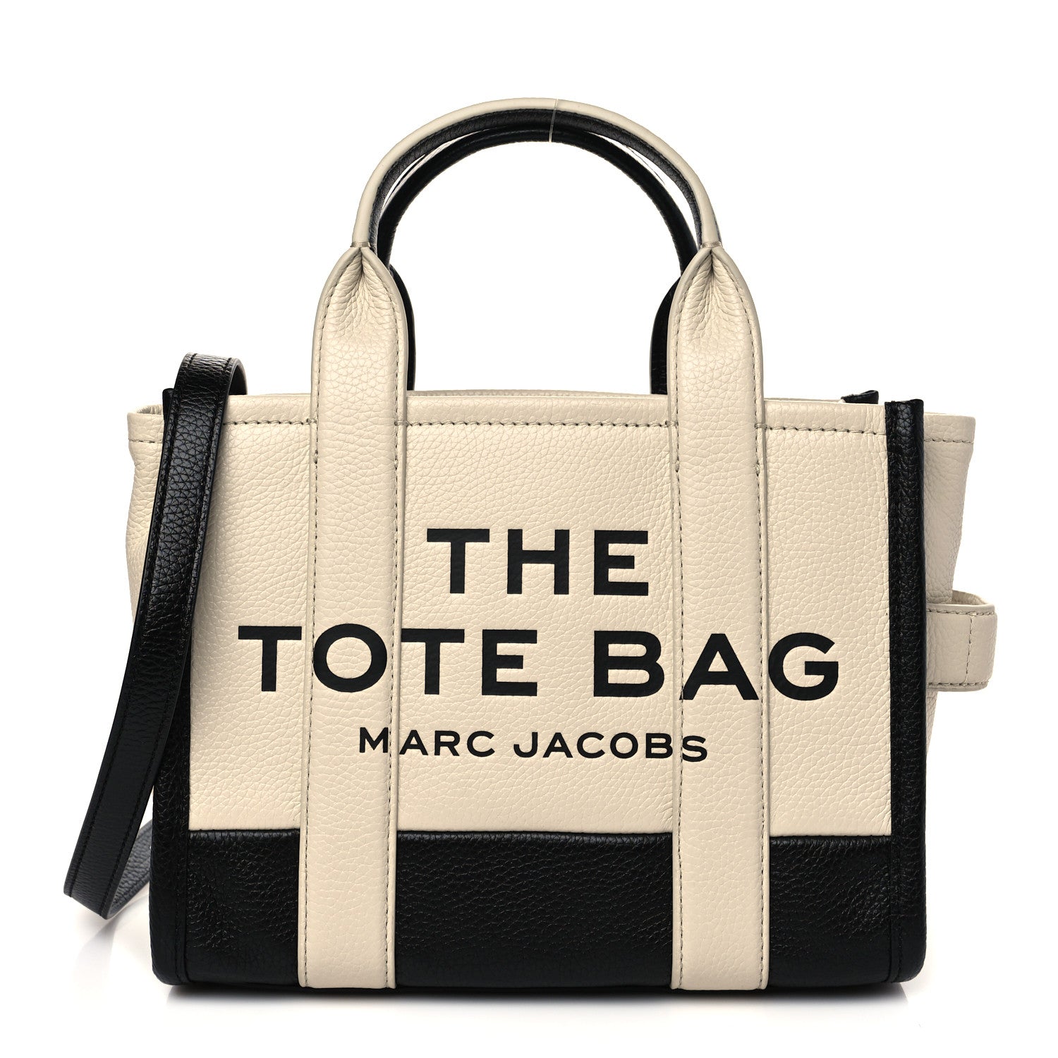 Marc Jacobs Grained Calfskin Colorblock Mini The Tote Bag Ivory Multi 1 of 6