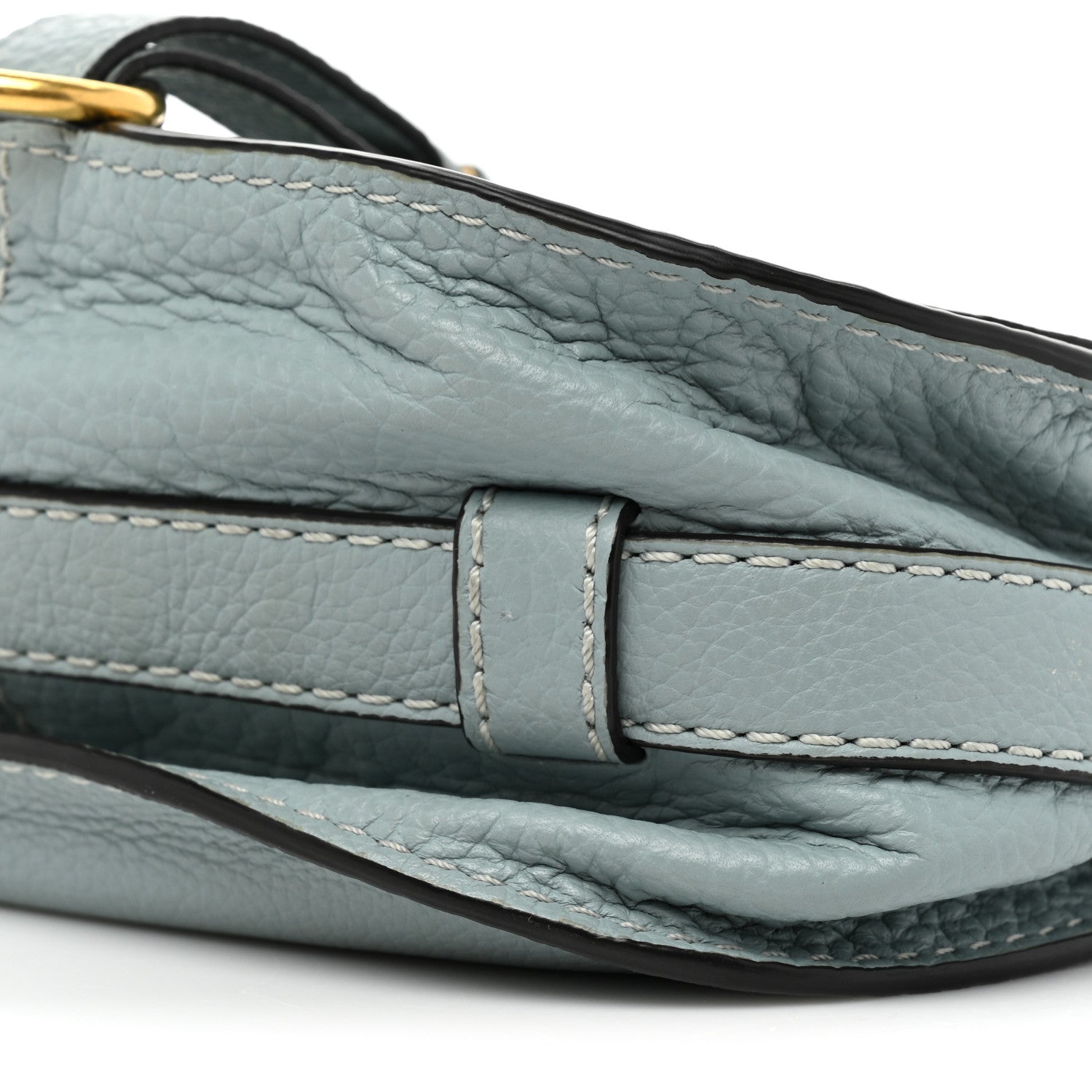 Chloe Calfskin Mini Marcie Round Crossbody Bag Faded Blue 8 of 12