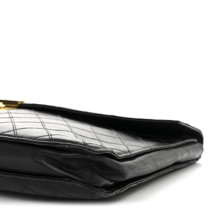 Chanel Lambskin Stitched Briefcase Bag Black 11 of 18