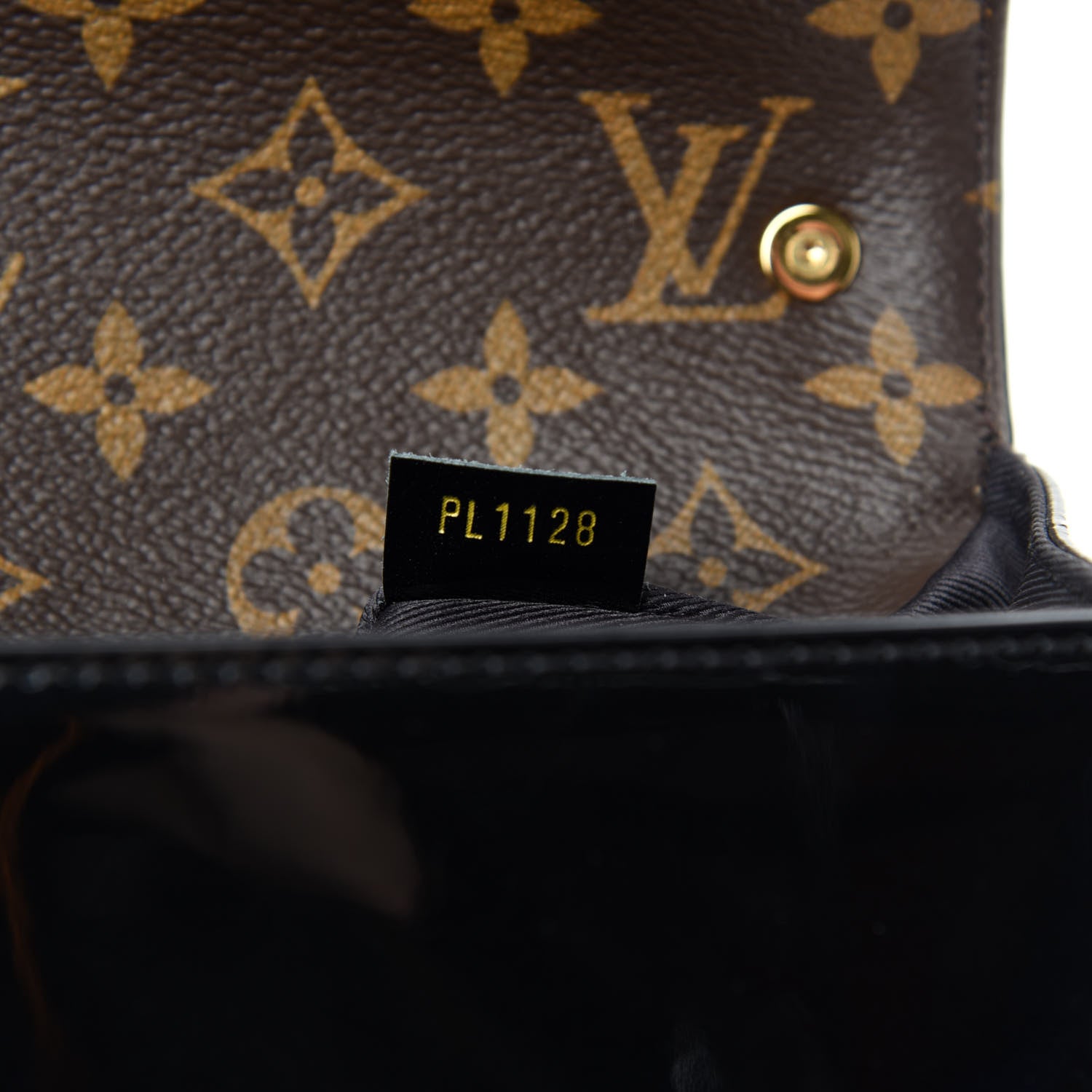 Louis Vuitton Patent Calfskin Monogram Cherrywood BB Black 9 of 10