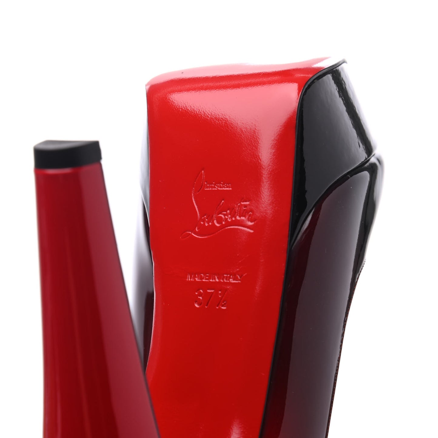 Patent Degrade Altanana 140 Pumps 37.5 Black Red