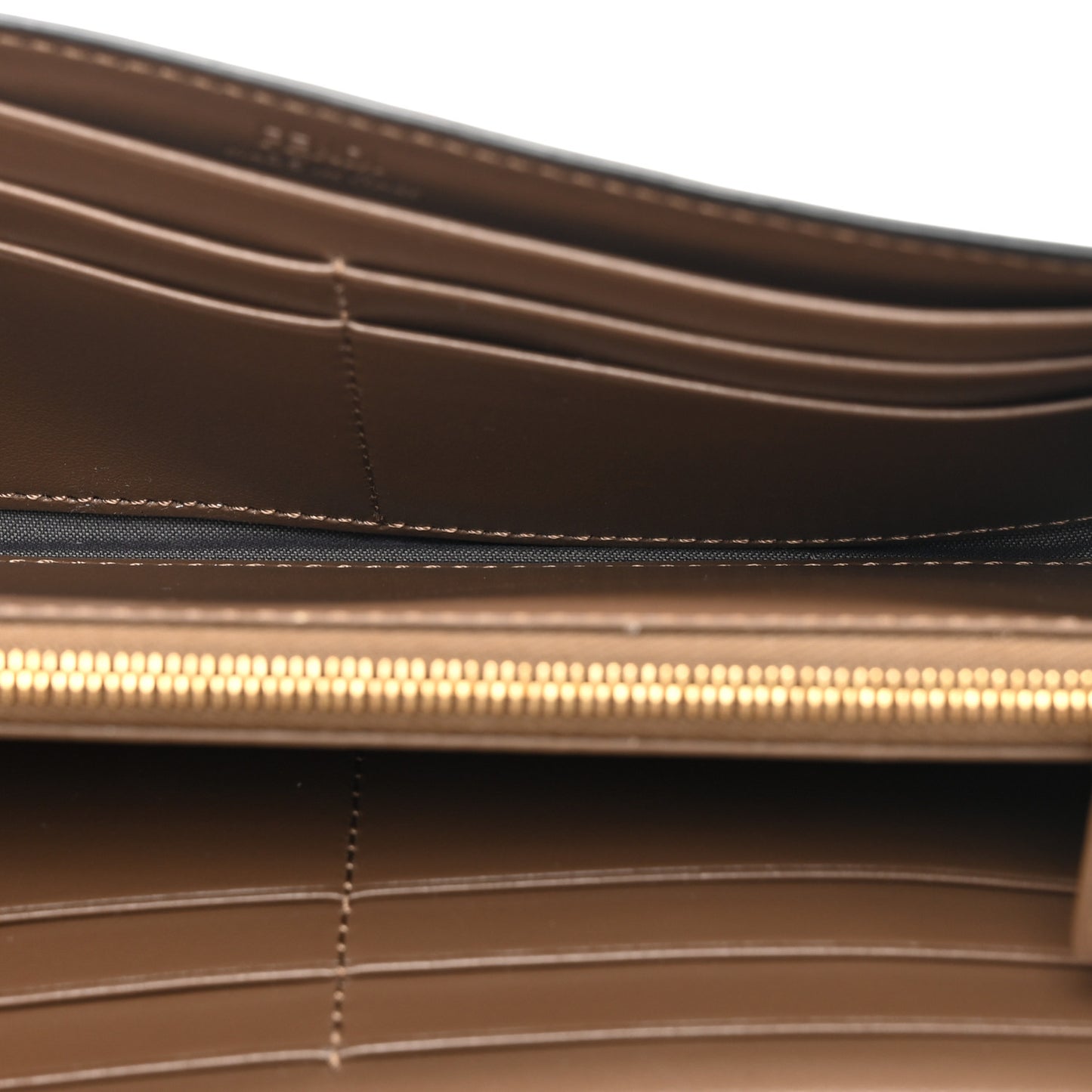 Vitello Soft F is Fendi Bi-Color FF 1974 Embossed Continental Envelope Wallet On Chain Maya Black