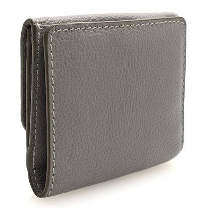 Chloe Grained Calfskin Marcie Square Wallet Cashmere Grey 3 of 6
