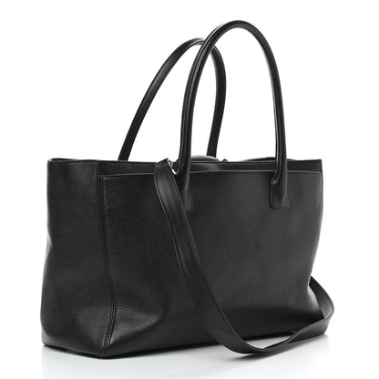 Chanel Calfskin Cerf Executive Shopper Tote Black 2 of 9