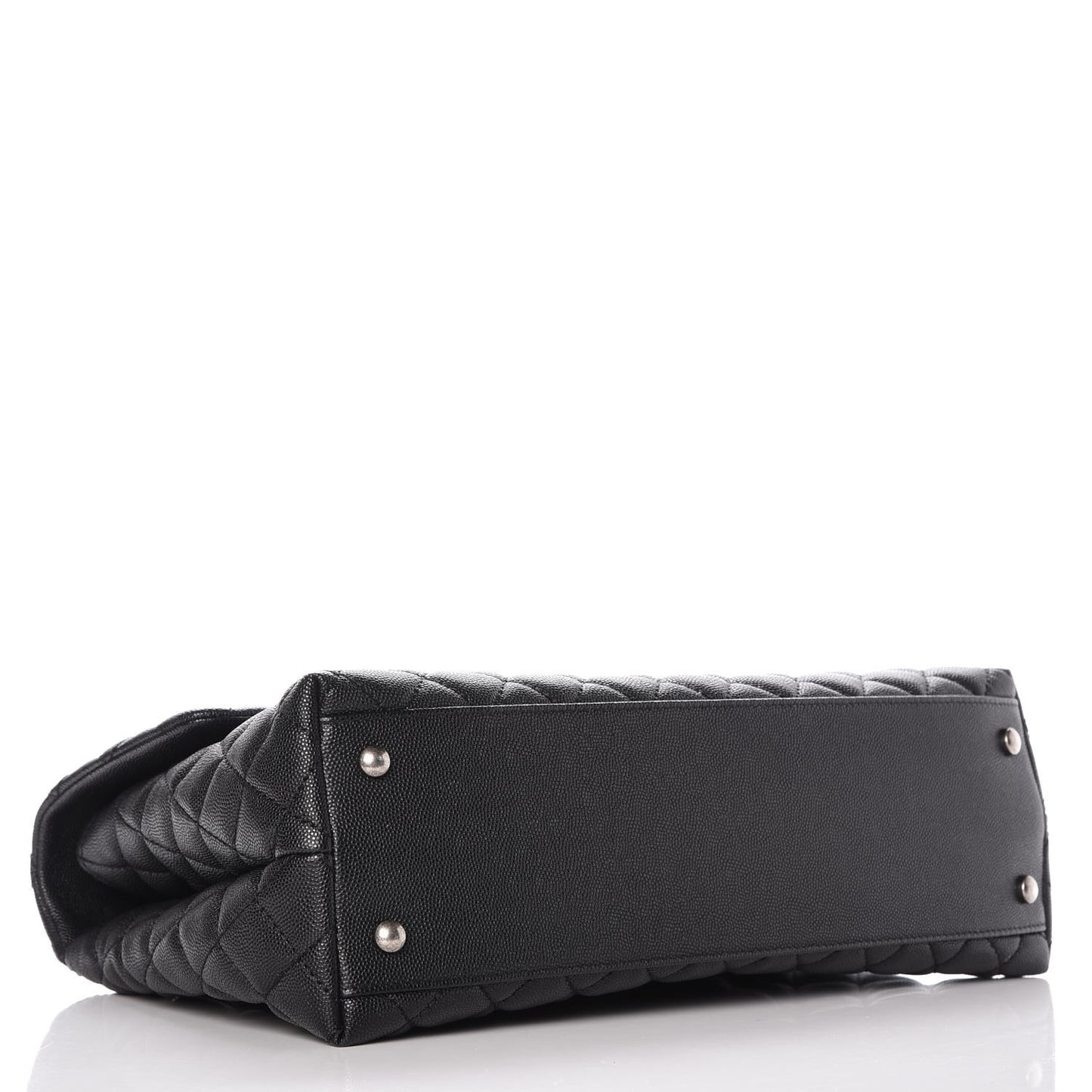 Caviar Quilted Medium Coco Handle Flap Black