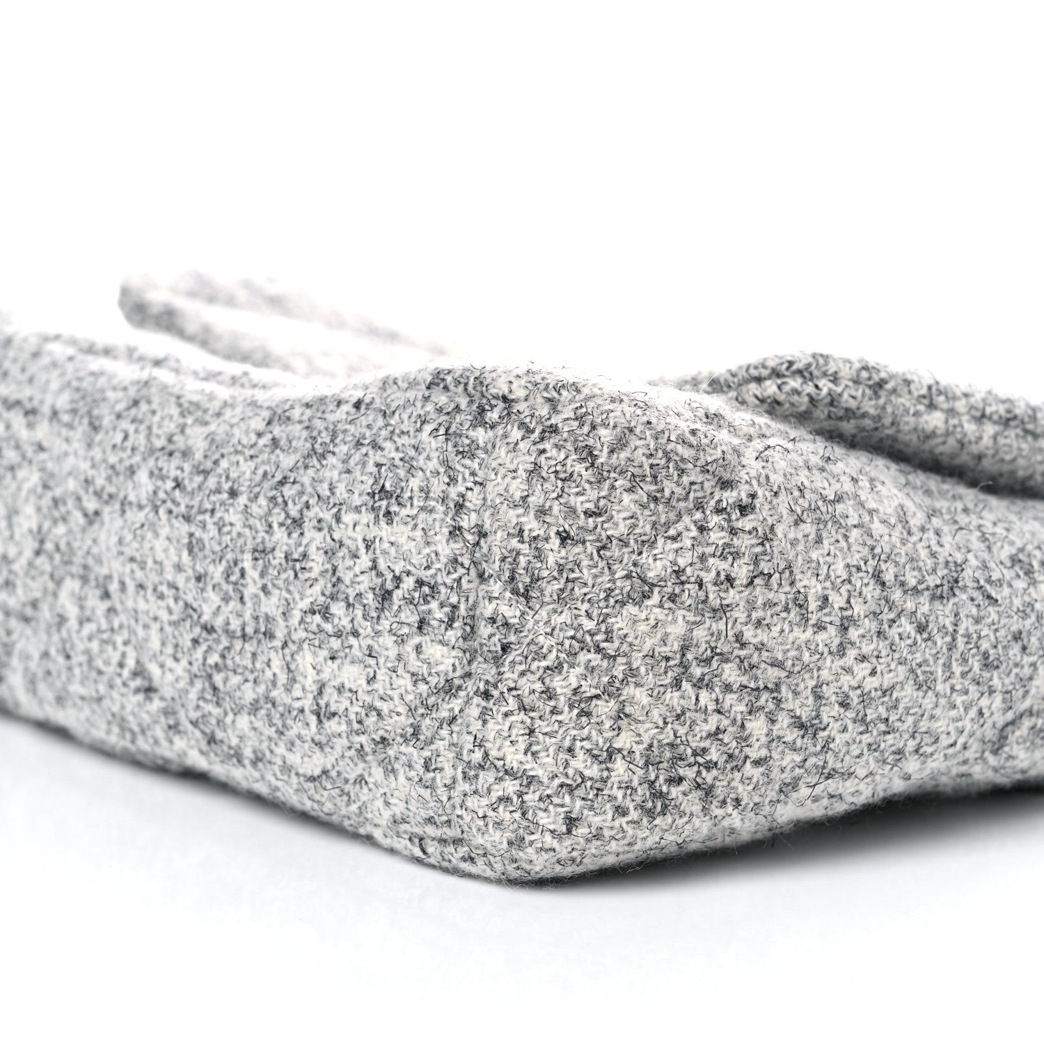 Chanel Tweed Quilted Medium Chanel 19 Flap Grey Ecru 9 of 11