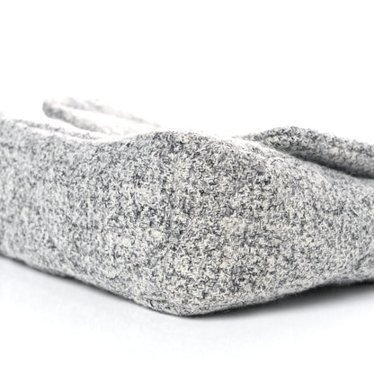 Chanel Tweed Quilted Medium Chanel 19 Flap Grey Ecru 9 of 11