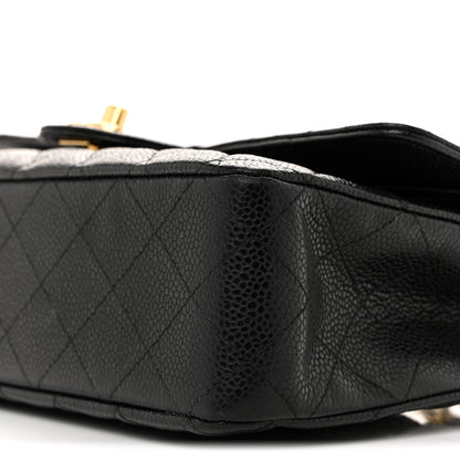 Chanel Caviar Quilted Medium Double Flap Black 10 of 11