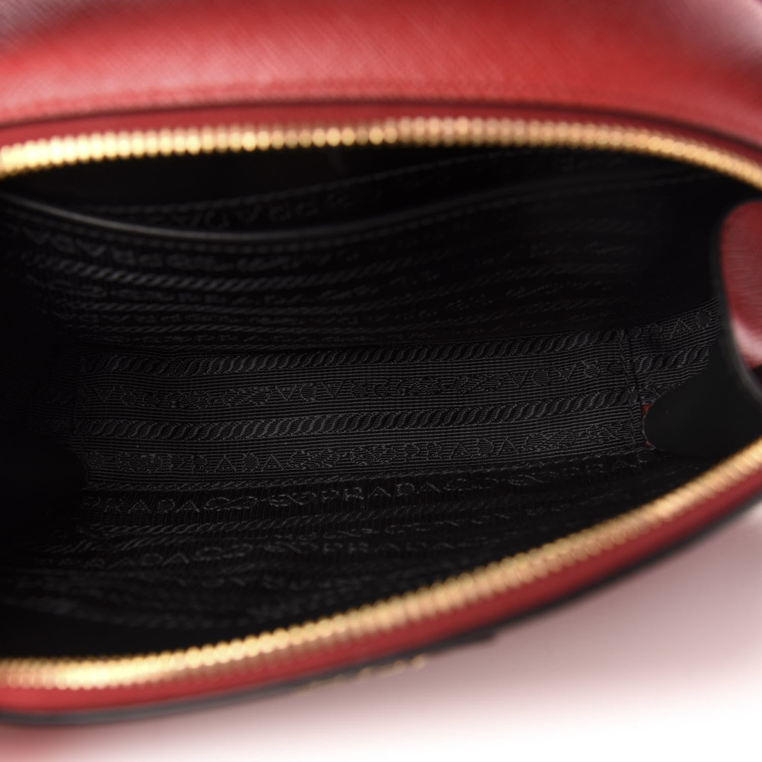 Prada Saffiano Lux Odette Crossbody Fuoco 5 of 10
