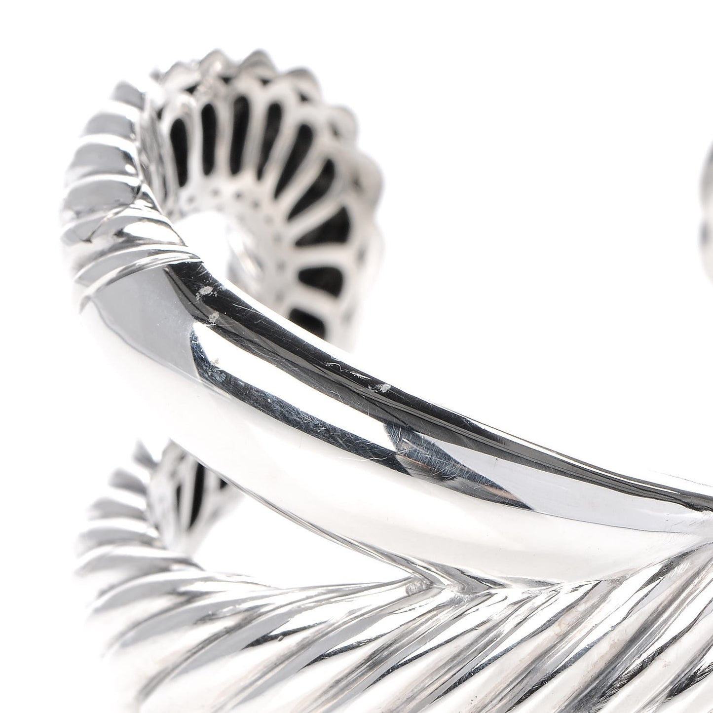 Sterling Silver Crossover Cuff