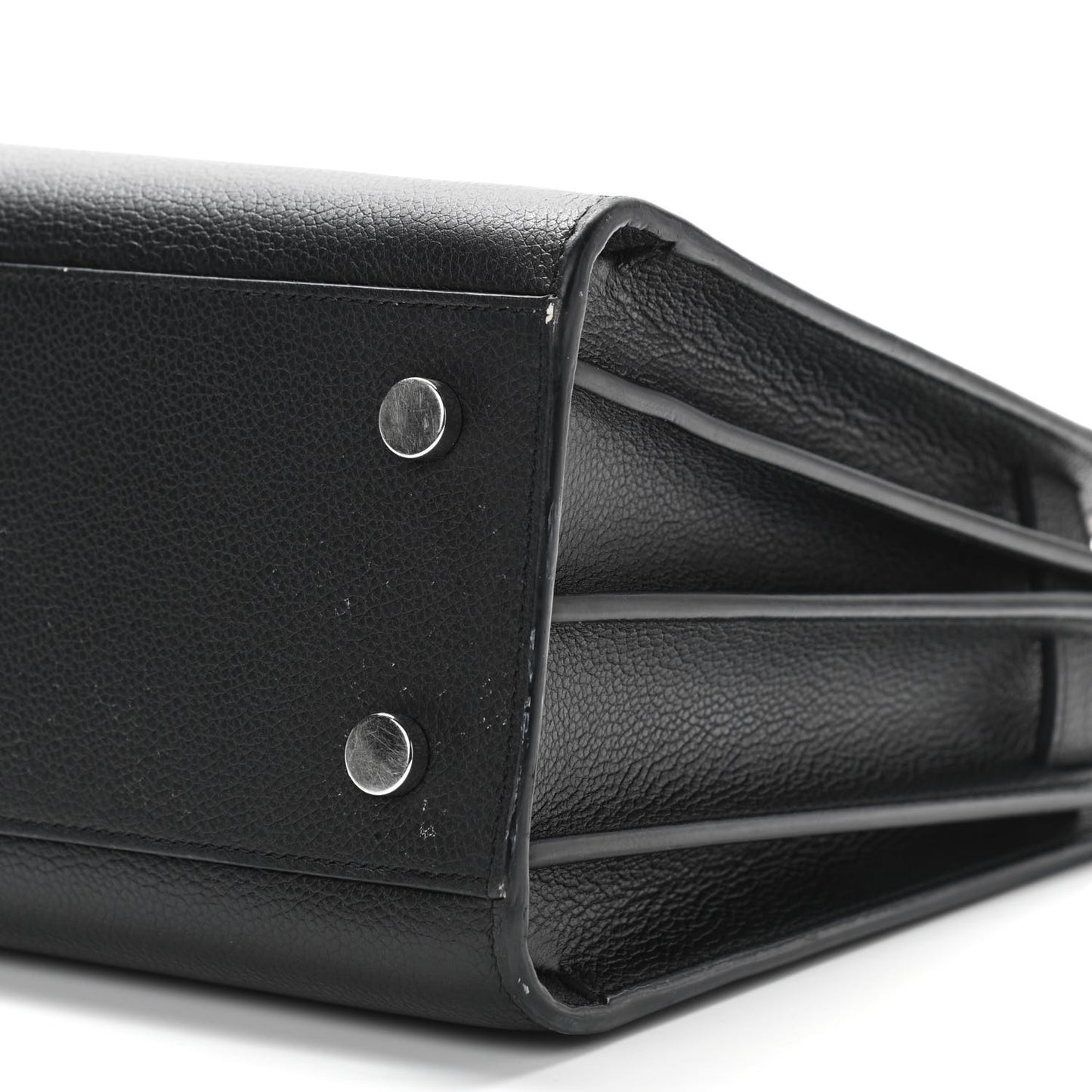 Grained Calfskin Baby Sac De Jour Black