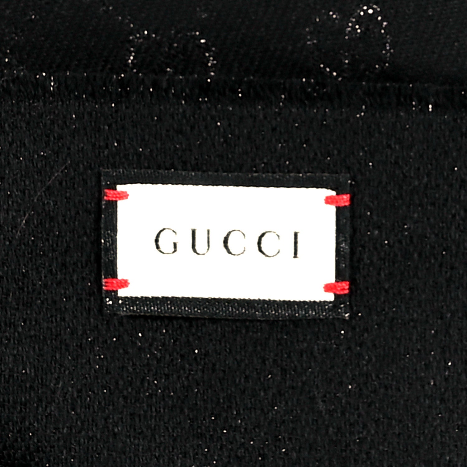 Gucci Cashmere GG Monogram Gem Lux Scarf Black 3 of 3
