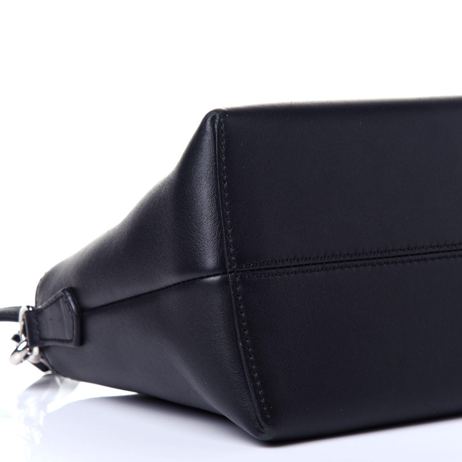 Fendi Vitello Dolce Bi-Color FF 1974 Embossed Medium By The Way Boston Bag Black Maya 9 of 11