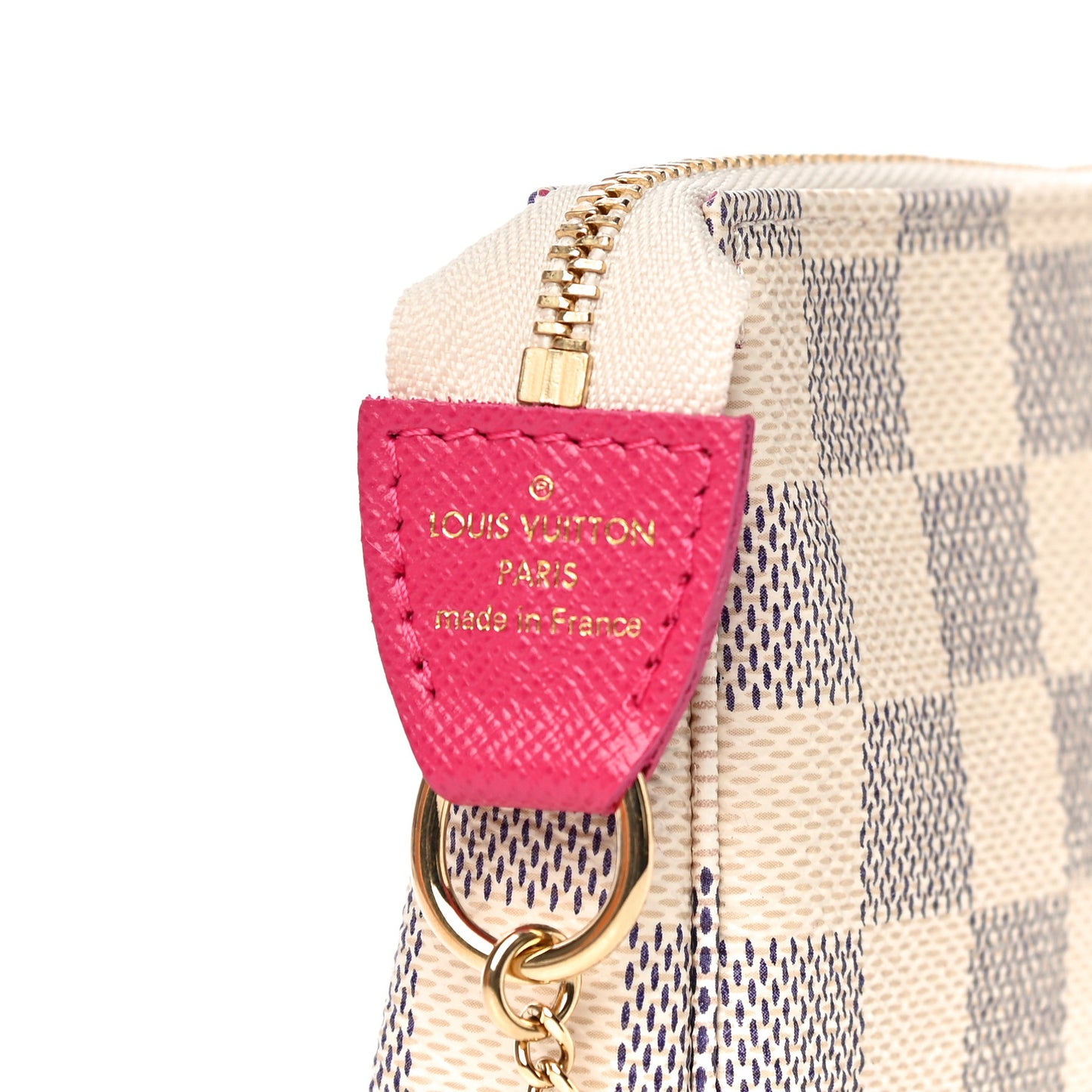 Damier Azur 2021 Christmas Animation Hollywood Mini Pochette Accessories Fuchsia