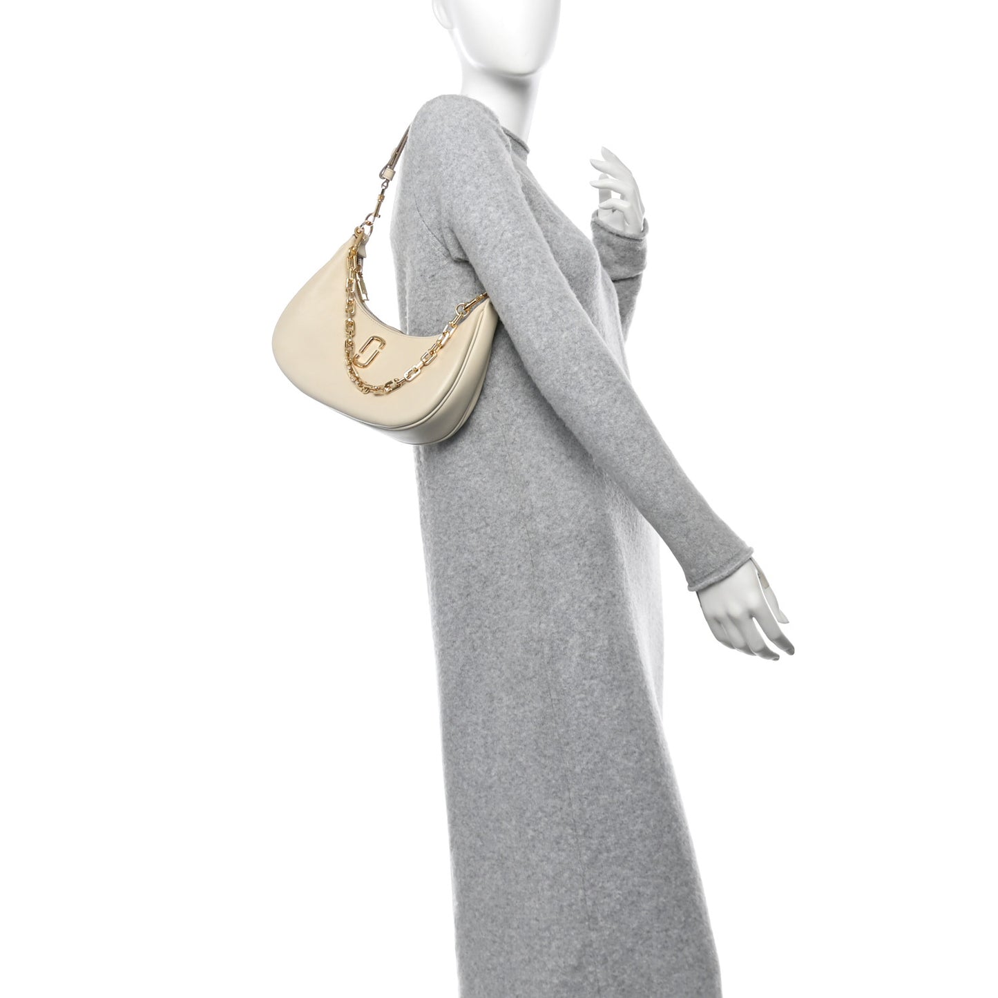 Calfskin The Curve Bag Cloud White