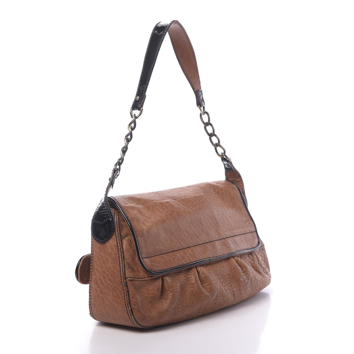 Nappa Patent B Bis Flap Bag Osso Black