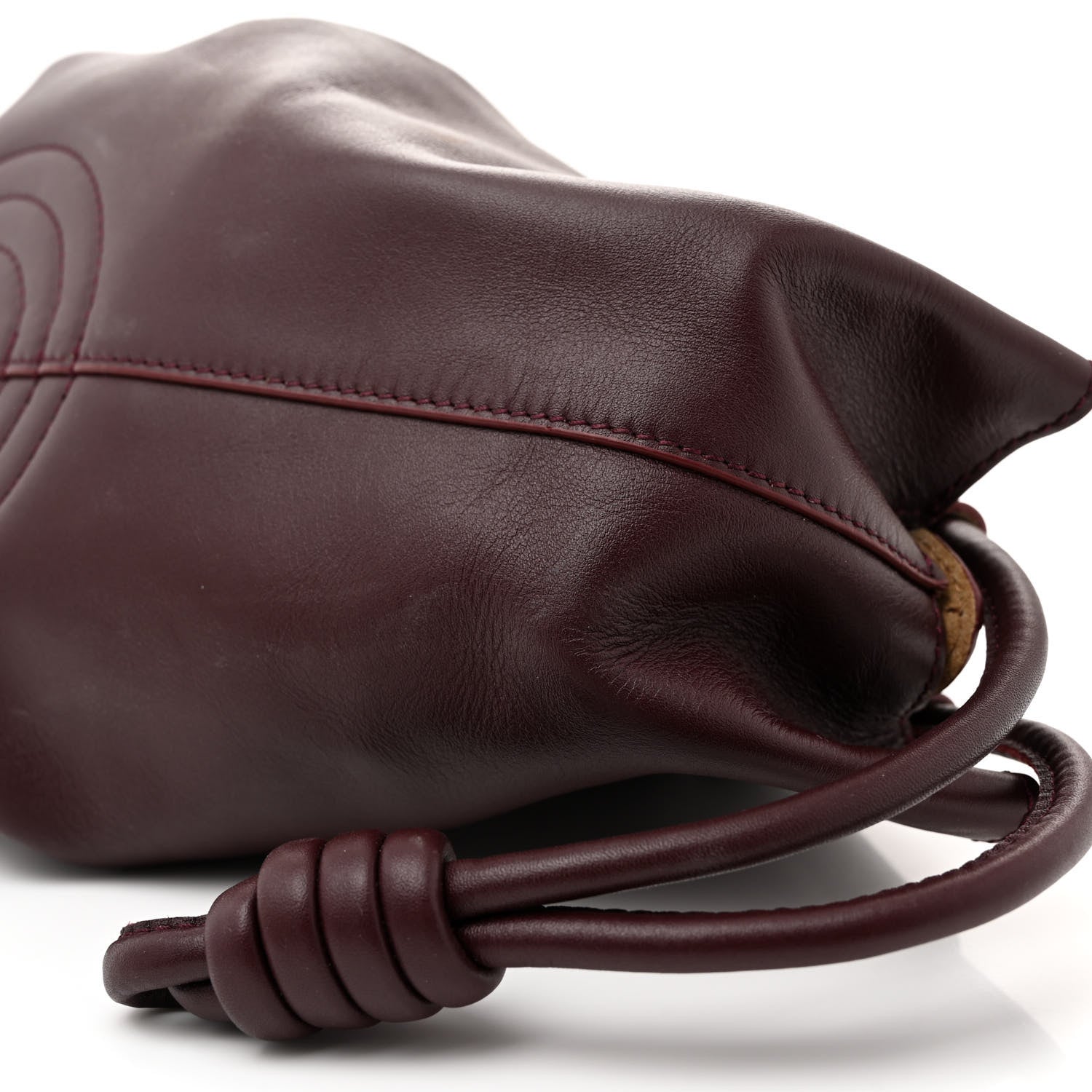 Loewe Shiny Nappa Calfskin Small Paseo Bag Burgundy 9 of 11