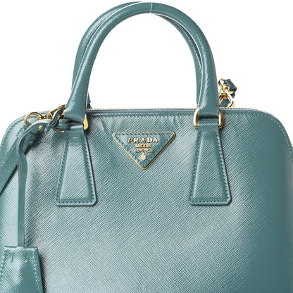 Prada Saffiano Vernice Small Promenade Tote Turchese 16 of 16