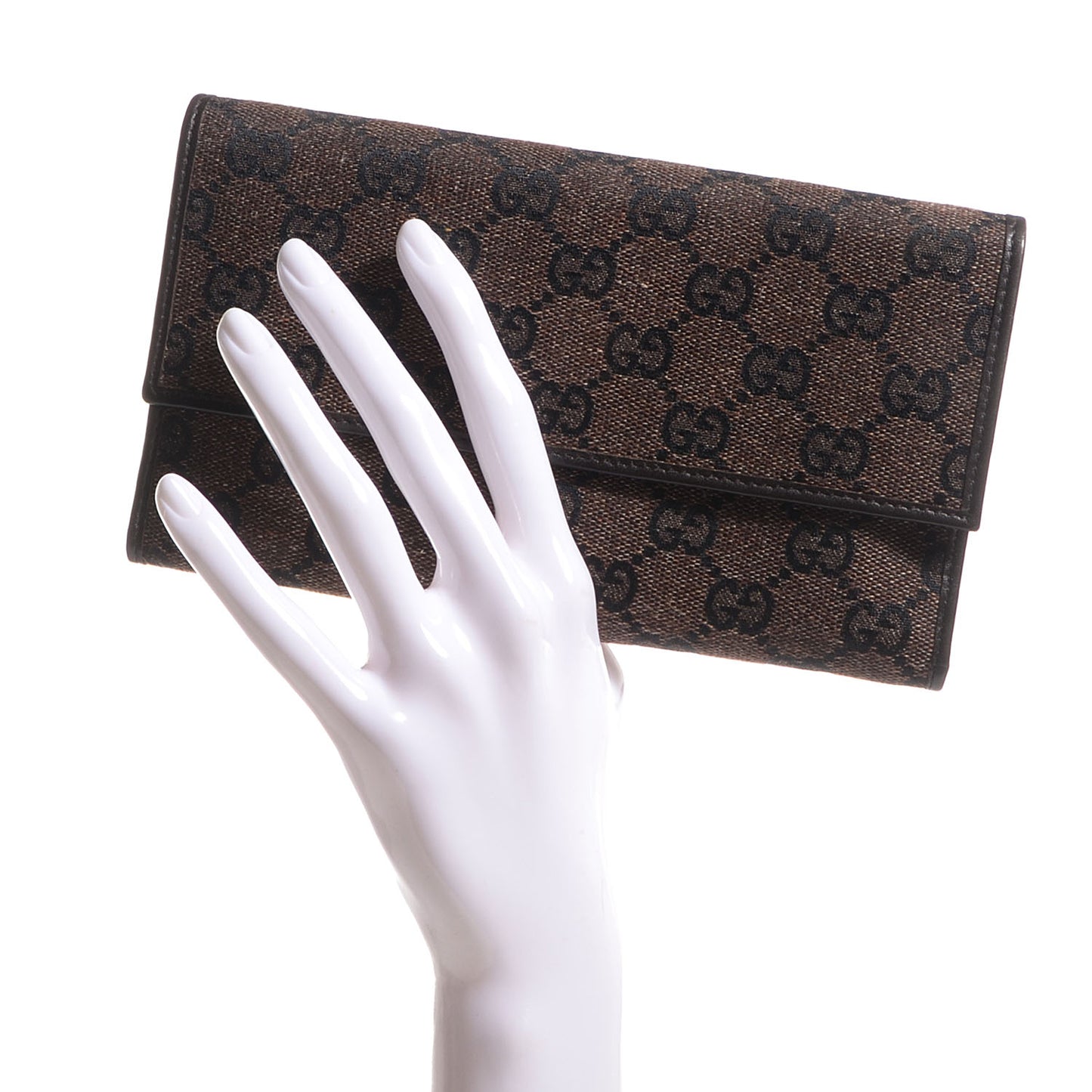 Monogram Denim Signature Continental Wallet Brown