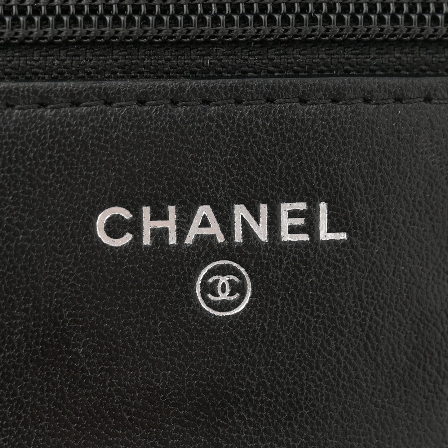 Sheepskin Quilted Mini Vintage Mademoiselle Wallet On Chain WOC Black