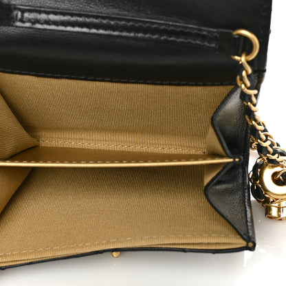 Chanel Lambskin Quilted Pearl Crush Clutch With Chain Black 4 of 8